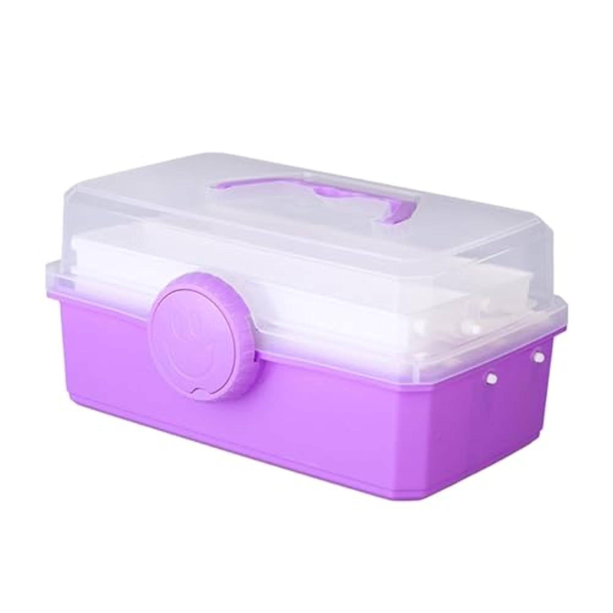 Three Tier Desk Organizer for Hair Clips, Purple
